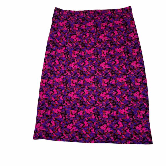 ASOS DESIGN Curve Floral Midi Skirt Ruched Front Split Plus Size 20 - Picture 3 of 11